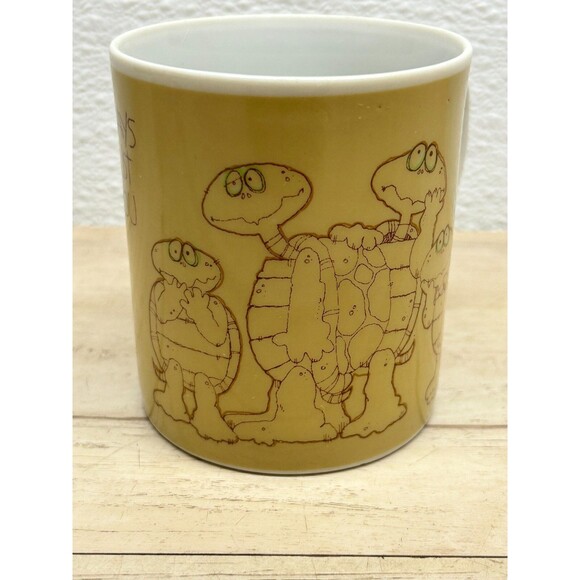 Classique Gibson Greeting Cards Turtle Humor Ceramic Coffee MugMade In Japan - Picture 3 of 11